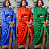 Large fashion casual long-sleeved two-piece suit