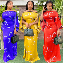 Sexy long-sleeved split sleeve dress