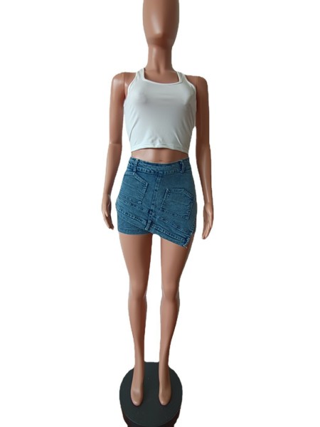 Casual stretch shorts Fashion front and back jeans