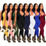 Women's sexy buttocks open back jumpsuit