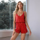Sexy suspender multicolor sequin patchwork jumpsuit
