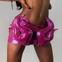 Fashionable bright face sexy street trendy street patter low waist buttock skirt