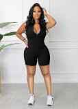 Fashion women's candy multicolor zippered jumpsuit