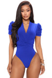 Women's waistband briefs, top, sleeve, folded one-piece pants