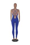 Solid High Waist Tight Sports Yoga Bodysuit