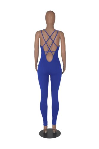 Solid High Waist Tight Sports Yoga Bodysuit
