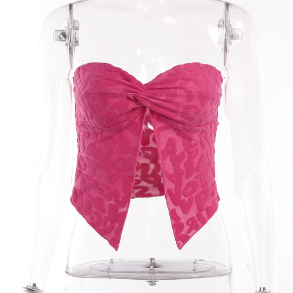 Sexy bra letter-printed open navel top Slim fit Spicy Girl Tank Top