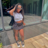 Fashion Letter Print T-shirt Fashion Print Short Sleeve