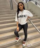 Fashion Letter Print T-shirt Fashion Print Short Sleeve