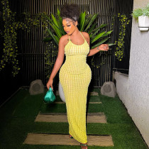 Fashion Wave Cross Strap Open Back Slim Fit Dress Fashion Wave Cross Strap Open Back Slim Fit Dress