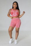 Fashion Orientation Printed Slim Fit Sports Tank Top Casual Set