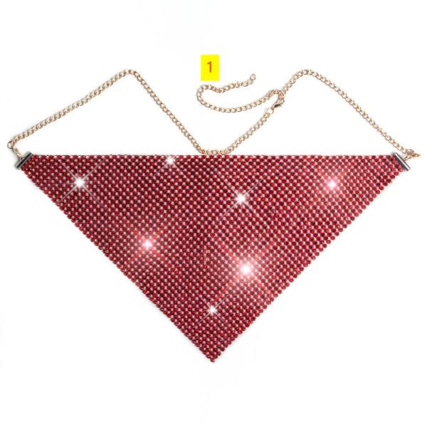 Rhinestone mask with diamond triangle mask Night club mask Flash diamond jewelry mask
