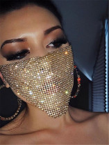 Rhinestone mask with diamond triangle mask Night club mask Flash diamond jewelry mask Rhinestone mask with diamond triangle mask Night club mask Flash diamond jewelry mask