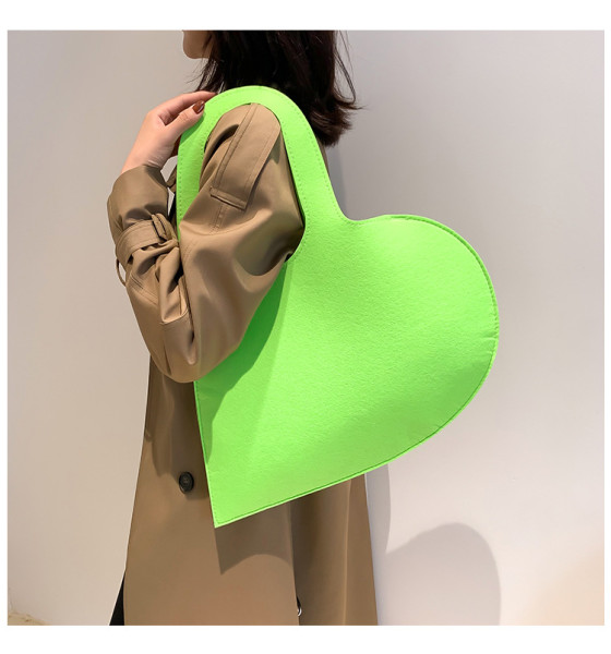 Felt Bag Personalized Fashion Cool Heart Shaped Handbag
