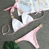 Split Gold Velvet Swimwear High Quality Crystal Diamond Swimwear