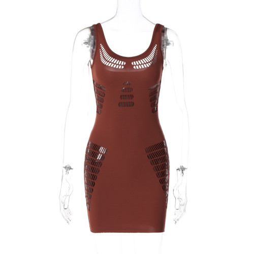 Fashion Sexy Cutout Slim Fit Open Back Slim Fit Dress