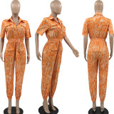 Fashion printed jumpsuit