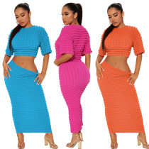 Sexy Fashion Round Neck Midlength Dress 2 Piece Set Sexy Fashion Round Neck Midlength Dress 2 Piece Set