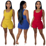 Fashion casual knitting small tassel two-piece set