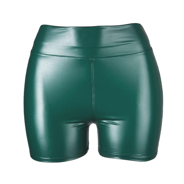 PU leather pants Women's sexy hot pants Night club shorts