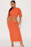 Sexy Fashion Round Neck Midlength Dress 2 Piece Set