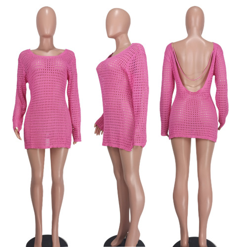 Sexy Fashion Cutout Ice Silk Dress