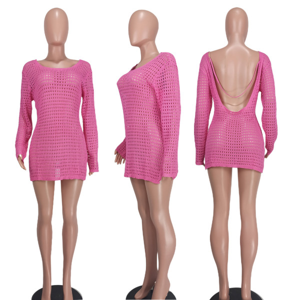 Sexy Fashion Cutout Ice Silk Dress