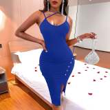 Sexy Fashion Oblique Split Strap Dress