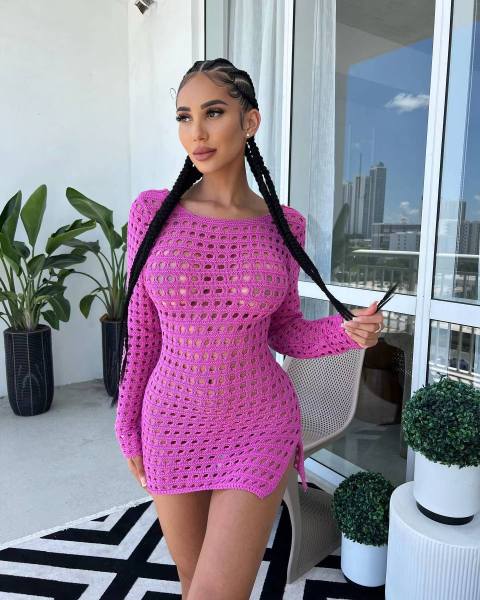 Sexy Fashion Cutout Ice Silk Dress