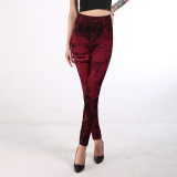 Denim leggings Women's multicolored hip lifting capris