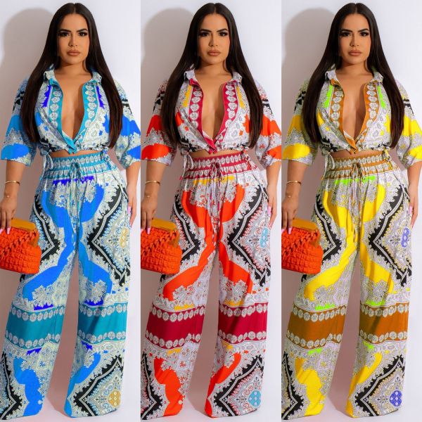 Fashion Casual Paisley Holiday two-piece set