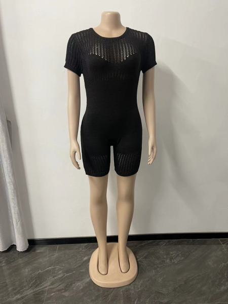 Women's wool knitted one-piece shorts