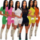 Women's wool knitted one-piece shorts