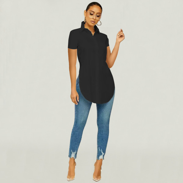 Split Short Sleeve Shirt