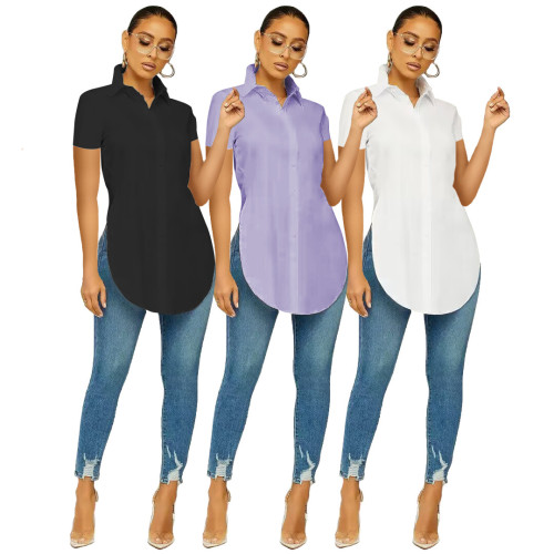 Split Short Sleeve Shirt