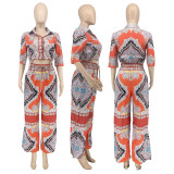 Fashion Casual Paisley Holiday two-piece set