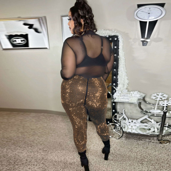 Women's hot diamond pants nightclub clothes