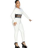 Sexy Fashion Print Slim Fit Two Piece Set