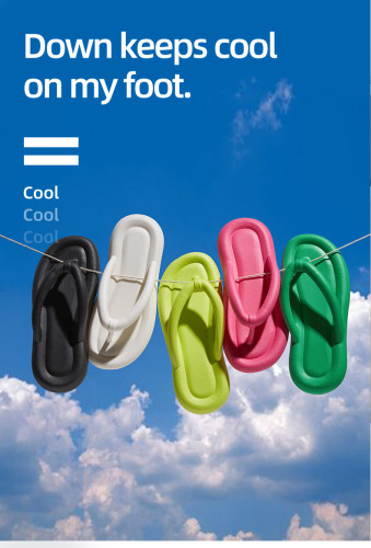 Flip toe sandals Flat outsole Fashion beach slippers Flip flops