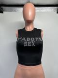 Fashion Women's Summer New Hot Diamond Tank Top