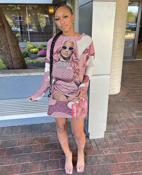 Women's Fashion Round Neck Pullover Head Print Dress
