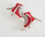 High top shoes, thick shoelaces, large eyelets, men's and women's same pair of cricket shoes