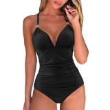 Hanging neck open back swimsuit