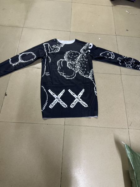 Fashion Women's Collarless Print Graffiti Plush Sweater Dress