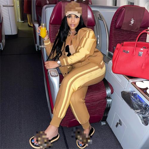 Fashion Women's Threaded Letter Printed Woven Fabric Round Neck Bomber