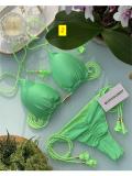 Special Fabric Solid Color Corded Swimwear Multi Color