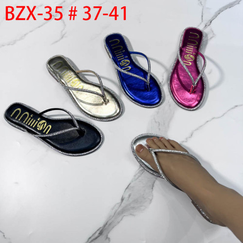Flat slippers Large herringbone sandals