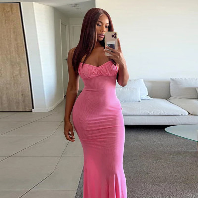 Mesh Breast Cup Strap Dress Sexy Perspective Slim Fit Spicy Girls Holiday Dress