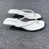 High heeled slippers for women wearing slippers outside
