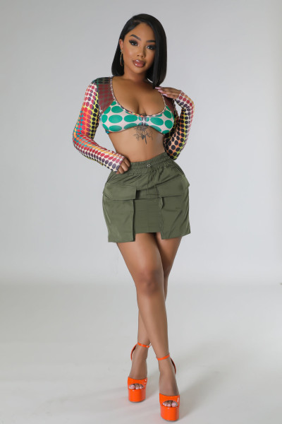 Fashion High Waist Workwear A-line Versatile Short Skirt Halfskirt